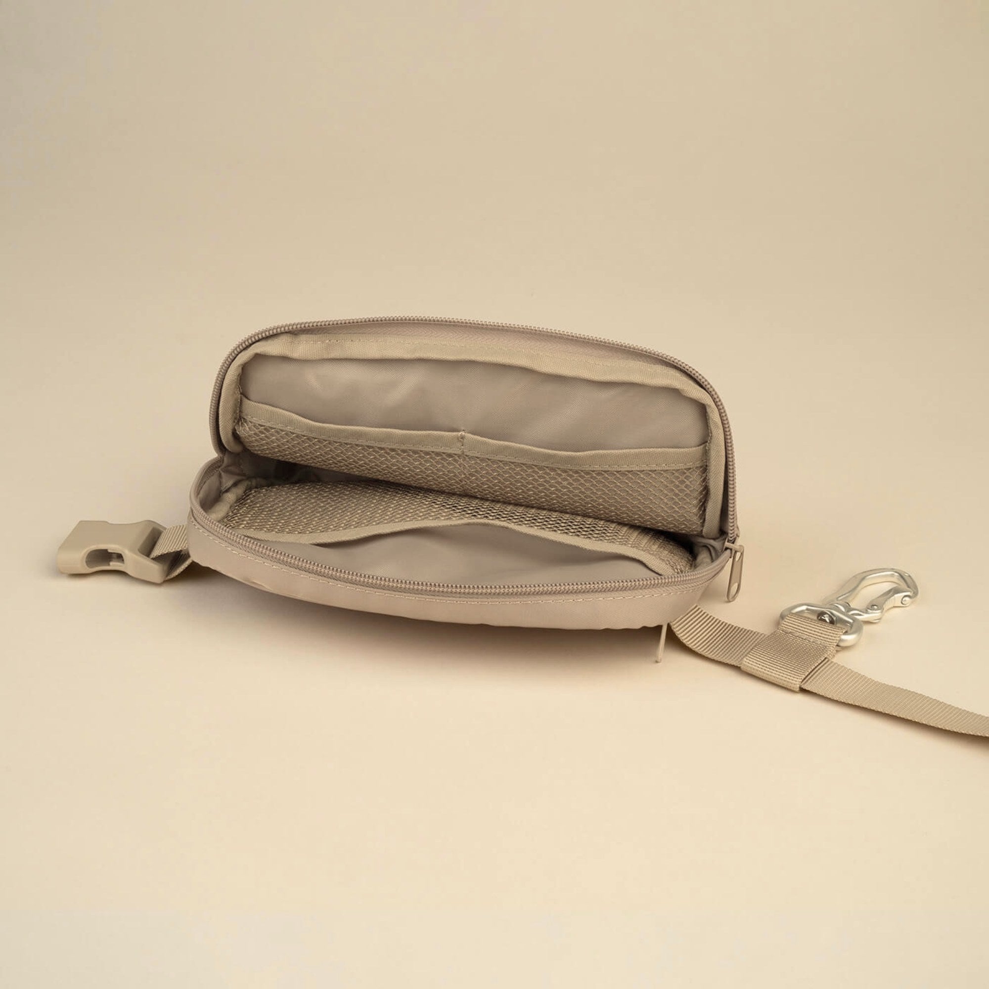 stash bag beige åpen